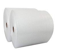 Globe Packaging Roll of Bubble Wrap 500mm x 100m - (PACK OF 2) - Small Air Bubbles for Moving House & Packing with Storage Boxes