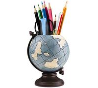 Globe Pen Holder for Desk Pen Pot Vintage Pencil Cup Desktop Organizer Pen Container Retro Home Office School Suppliers Gifts for Teacher Men Geography Gifts