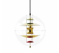 Globe Pendant Ø40 Brass/ Red/ Blue
