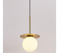 Globe Restaurant Lighting Fixture,Pendant Lights with Glass Shade,Metal Living Room Lighting,Adjustable Chandelier Light Fixture