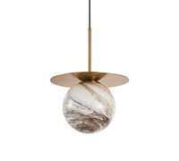 Globe Restaurant Lighting Fixture,Pendant Lights with Glass Shade,Metal Living Room Lighting,Adjustable Chandelier Light Fixture