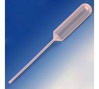 Globe Scientific 139020-500 LDPE Narrow Stem Transfer Pipet, Non-Sterile, 155mm Length, 6.5mL Capacity (Box of 500)