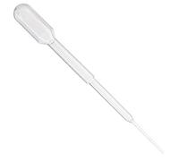 Globe Scientific Transfer Pipets, 134020, 1.5mL Capacity, Fine Tip, Non-Sterile, Low Density Polyethylene, 104mm Length, Bulb Draw - 1mL, 400/Box