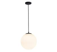 Globe Shape Milk White Pendant Light Fixture, with Multiple Sizes of Ball Glass Chandelier 1-Light Fixture,Single Ceiling Hanging Pendant Lighting for Kitchen Island Dining Room