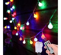 Globe String Lights Mains Powered 18M 150 LEDs Outdoor Fairy Lights Plug in 8 Modes Waterproof with Remote Control for Bedroom Garden (Multi-Coloured)