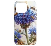 Globe Thistle Flower Blooming With Bees Around Graphic Case for iPhone 16 Pro