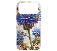 Globe Thistle Flower Blooming With Bees Around Graphic Case for iPhone 17 Pro Max