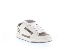 Globe Tilt GBTILT Mens Beige Leather Lace Up Skate Inspired Trainers Shoes