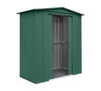 Globel Apex Metal Garden Shed with Sliding Door - 6x3ft - Green