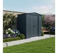 Globel Apex Metal Grey Shed - 6 x 4ft