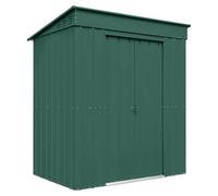 Globel Pent Metal Garden Shed - 6x4ft - Green