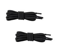 Globellapro 1 Pair Elastic Shoe Laces Black Round Shoelaces 100CM*4MM Polyester Shoe Laces Replacement for Sneakers