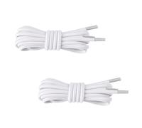 Globellapro 1 Pair Elastic Shoe Laces White Round Shoelaces 100CM*4MM Polyester Shoe Laces Replacement for Sneakers
