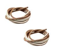 Globellapro 1 Pair White Leather Shoe Lace 140CM Flat Leather Laces Cord For Boots DIY