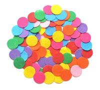 Globellapro 100PCS Round Multicolor Non-Woven Felt Circles, 25mm, Polka Dots, for DIY and Sewing