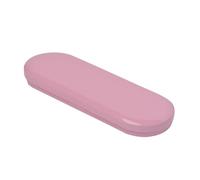 Globellapro 1PCS 17.5x6x1.8cm Oval Tin Box Small Metal Storage Tin with Lid, Pink Empty Storage Container for Small Items