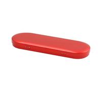 Globellapro 1PCS 17.5x6x1.8cm Oval Tin Box Small Metal Storage Tin with Lid, Red Empty Storage Container for Small Items