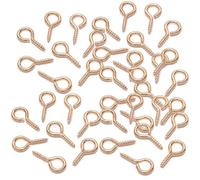 Globellapro 400pcs KC Gold 6*13mm Mini Metal Goat's Eye Screws, Eye Bolts Screws