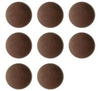 Globellapro Brown Faux Leather Round Drinking Coasters Set of 8, 10cm