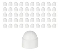 Globellapro Hex Nut Cover, 50 Packs, M6*10*14mm, Plastic, White, Nut Cover for Hex Bolts