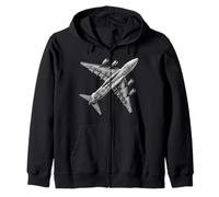 Globemaster Airplane Aviation Aircraft Zip Hoodie