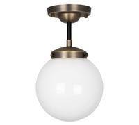 Globen Lighting Alley ceiling lamp IP44 Antique brass-white