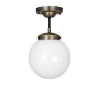 Globen Lighting Alley Ceiling Light Antique Brass/ White