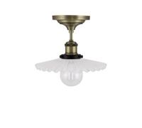 Globen Lighting - Cobbler 25 Plafond, White/Ant. Brass
