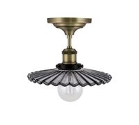 Globen Lighting - Cobbler 25 Plafond, Smoke/Ant. Brass - Smoked Grey