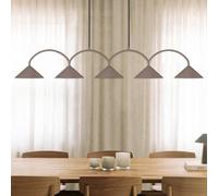 Globen Lighting CURVE hanging light, length 165 cm, brown, 5-bulb.
