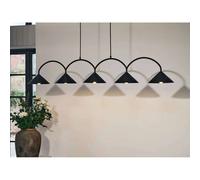 Globen Lighting hanging light CURVE 5, black, 5-bulb, 165 cm