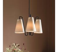 Globen Lighting - Lou 3 Pendant, White Boucle / Black - Black