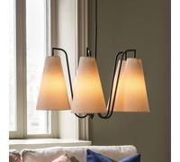 Globen Lighting Lou 5 pendant light, white bou lack fabric