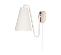 Globen Lighting Lou wall lamp Bouclé white-beige