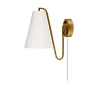 Globen Lighting Lou wall lamp Bouclé white-brushed brass