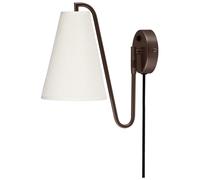 Globen Lighting Lou wall lamp Bouclé white-bronze