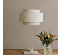 Globen Lighting Noah Bouclé pendant light, Ø 50 cm, white