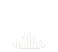 Globen Lighting Noel 7 Advent Candle Holder/Portable Lamp Ivory White