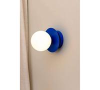 Globen Lighting wall lamp ART DECO, blue/white, Ø 16 cm, IP44