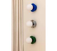 Globen Lighting wall lamp ART DECO, chrome/white Ø 16 cm IP44