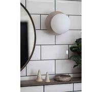 Globen Lighting wall lamp ART DECO, white/white, Ø 16 cm, IP44