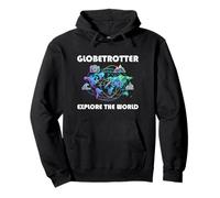 Globetrotter Explore the World - Trip Adventure Motif Pullover Hoodie