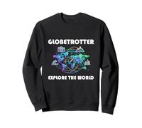 Globetrotter Explore the World - Trip Adventure Motif Sweatshirt