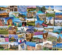Eurographics 6000-5466 France Globetrotter Puzzle, Various, 48 x 68 cm