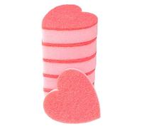 Globetrotting Merchant-Heart Shaped, Dual-Sided Kitchen Sponge and Scrubber for Washing Dishes, Pots & Pans and General Household Cleaning, (6 Pack).