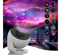 Globing Gunong Night Light, Globing Gunong Universe Projector, Globing Gunong Galaxy Projector, Cosmico Stellar Galaxy Projector,12 in 1 Night Light Galaxy Projector Starry Sky 360° Rotate (Gray)