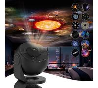 Globing Gunong Night Light, Globing Gunong Universe Projector, Stellar Sky Galaxy Projector, Mute Design for Kids Bedroom,Party, Birthday,Valentines Gift (Black)