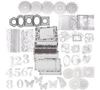 GLOBLELAND 100Pcs Black & White Lace Paper Frames Lace DIY Scrapbooking Kits Scrapbook Supplies Vintage Scrapbook Frames Journal Photo Album Scrapbooking Craft