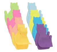 GLOBLELAND 16 Pads 480 Sheets 8 Color Cartoon Cat Shape Memo Notepads Sticky Notes Self-Adhesive Memo Pads Post-it Notes for Reminders Office School Reading Meeting Office