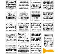 GLOBLELAND 18 Sheets Black and White Bible Text Rub on Transfers Bible Golden Phrases Waterproof UV DTF Cup Wraps Wings Prayer Decals Stickers for Water Glass Bottle Vase Crafts